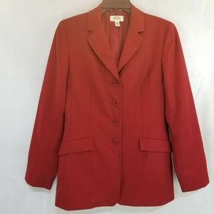 Talbots 4 Wool Blazer Red 4 Button Jacket Flap